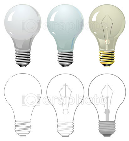#2000262 - Lightning bulb in different styles