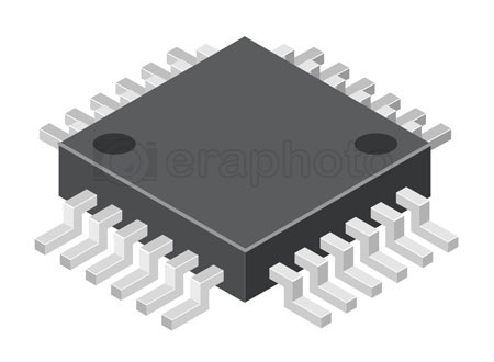 #2000313 - Illustration of generic computer microchip