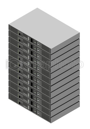 #2000315 - Illustration of computer server rack
