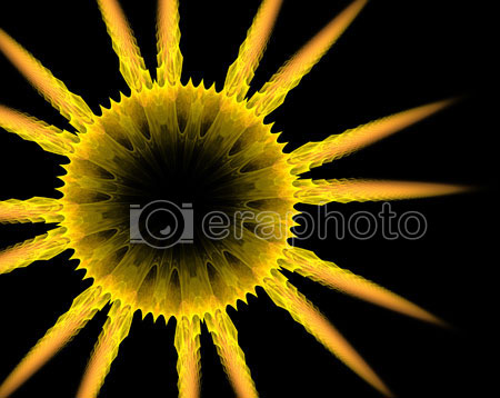 #2000406 - Abstract sun on black background