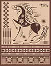 #2000067 - Decorative mysterious horse with ornament