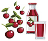 #2000081 - Cherry juice with bottle and glass