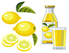 #2000082 - Lemon juice with bottle, glass and lemons