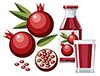 #2000086 - Pomegranate juice with bottle and glass