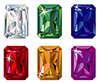 #2000167 - Radiant cut precious stones with sparkle