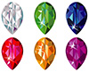 #2000171 - Pear cut precious stones with sparkle