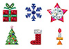 #2000214 - Set of christmas or holiday elements made from precious stones