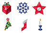 #2000215 - Set of christmas or holiday elements made from precious stones