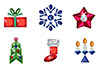 #2000216 - Set of christmas or holiday elements made from precious stones