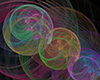 #2000415 - Multicolored swirls on black background