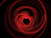 #2000423 - Abstract red hearts on black background